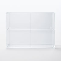 無印良品 アクリルコレクションスタンド引き扉付き 小 約幅25.2×奥行8.4×高さ18.4cm 良品計画