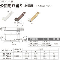 宇佐美工業 ステンレス 公団型戸当 中 FG 0006-00197 1箱（20個）（直送品）