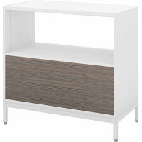 【組立設置込】コクヨ エディア フリーパネル 2段下段パネル 幅900×奥行450×高さ860mm ホワイト×アッシュブラウン 1台（直送品）