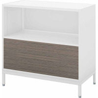 【組立設置込】コクヨ エディア フリーパネル 2段上下段両面パネル 幅900×奥行450×高さ860mm ホワイト×アッシュブラウン 1台（直送品）