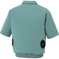 アイトス HERO’S UNIFORM 半袖ブルゾン（空調服TM） ターコイズ L 2998-027-L（直送品）