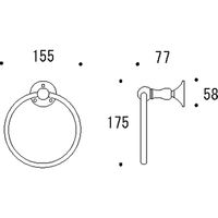 ゴーリキアイランド タオルリング SB BK 640851（直送品）
