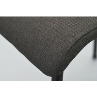 アール・エフ・ヤマカワ ファブリックチェア（ブラック脚）ブラウン RFC-FPBR2BF 1脚 幅498mm キャスター無し スタッキング