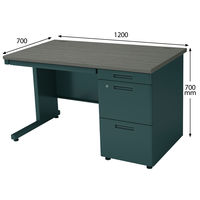 【在庫限り】コクヨ インベントデスク 片袖机 幅1200×奥行700×高さ700mm アッシュブラウン/ブラック 1台（4梱包）オフィスデスク 事務机