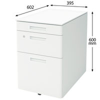 コクヨ インベントデスク INVENT サイドキャビネット 幅395×奥行602×高さ600mm ホワイト TKG-V3SAWNN 1台