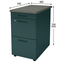 コクヨ インベントデスク INVENT 脇机 幅400×奥行700×高さ700mm アッシュブラウン/ブラック TKG-E47E6AMG5 1台