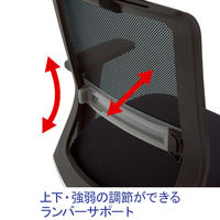 コクヨ エントリー（アルミ脚） パープル CR-AL9000BKP-W 1脚 幅700mm オフィスチェア ランバーサポート 背:メッシュ 座:布