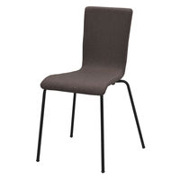 アール・エフ・ヤマカワ ファブリックチェア（ブラック脚）ブラウン RFC-FPBR2BF 1箱（4脚入）スタッキング  ミーティングチェア 平織張地