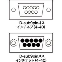 サンワサプライ ジェンダーチェンジャー(D-sub9pinコネクタオスメス) AD9S-MFK 1個