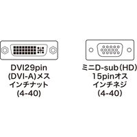 サンワサプライ DVIアダプタ（DVI-VGA） AD-DV01K2 1個（直送品）