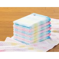 今治ブランド付フェイスタオル 2色8枚組 Sブルー4枚ピンク4枚 幅340mm 奥行800mm（直送品）