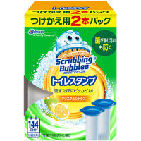 スクラビングバブル トイレスタンプ トイレ 洗剤 クリスタルシトラス 詰め替え用（2本入×12箱入） トイレ掃除 ジョンソン