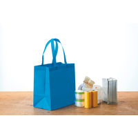 丸紅フォレストリンクス　不織布手提げ袋　マチ広タイプ　セルリアンブルー　M　幅310×高さ330×マチ幅190ｍｍ　1袋（10枚入）