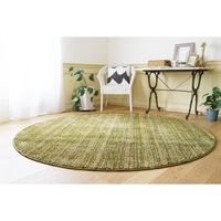 スミノエ BIGSIZERUG リュストル 円形 2000×2000mm モスグリーン 4955141442805 1枚（直送品）