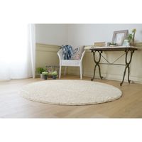 スミノエ 防炎ラグ スミトロンニューツイスティ 円形 1500×1500mm アイボリー 4955141372416 1枚（直送品）