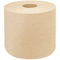 トイレットペーパー ピュアブラウンロングロール 200m シングル 芯なし 未晒し FSC認証紙 1箱（4個入×8パック） 丸富製紙