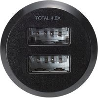 エレコム シガーチャージャー/2USBポート(自動識別)/4.8A/ブラック EC-DC03BK 1個