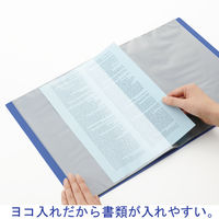 リヒトラブ クリアーファイル サイドベンツ A3 タテ 40ポケット 白 G3405-0 1箱（6冊入）