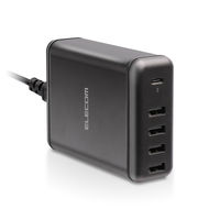 USB充電器 急速 USB-C×1(PD30W) USB-A×4 電源ケーブル1.5m ブラック EC-ACD02BK エレコム 1個
