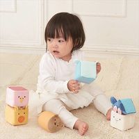 エド・インター ふわふわアニマルブロック 布製 1セット