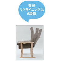 YAMAZEN レバー式立上り楽々高座椅子 NWTZ-55TL（BE/NA） NWTZ-55TL 1脚 幅610・座幅450mm リクライニングチェア