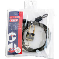 ABUS ABUSワイヤー付き南京錠 15mm 243502 1個