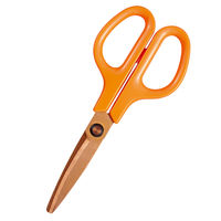 プラス はさみ フィットカットカーブ 洗えるチタン キャロットオレンジ キッチンバサミ 3本 34554