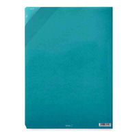 デザインフィル 5ポケットクリアホルダー<A4> ダイカットナンバー柄 青 35340006 1個