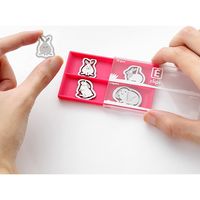 デザインフィル エッチングクリップス ウサギ柄 43358006 1箱(4型×4個)