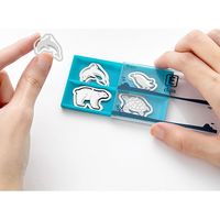 デザインフィル エッチングクリップス 水族館柄 43361006 1セット(4型×4個入×2パック)