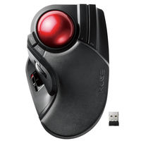 トラックボールマウス 無線 8ボタン 人差し指 大型ボール 直径52mm パームレスト搭載 ブラック M-HT1DRXBK エレコム 1個（直送品）