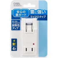 オーム電機 雷に強いマイクロタップ 4個口 白 HS-AKS4PBT-W 1個