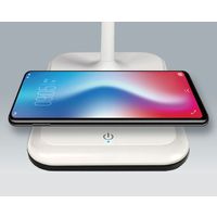 オーム電機 ワイヤレス充電機能付きLEDデスクライト ホワイト DS-LD53AQ-W