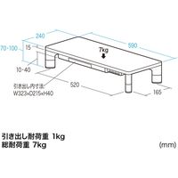 サンワサプライ USBハブ・引出し付机上ラック MR-LC805BK 1個（直送品）