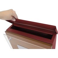 【軒先渡し】ヤマソロ Clein 壁掛けポスト 幅345×奥行130×高さ366mm レッド 73-082 1台（直送品）