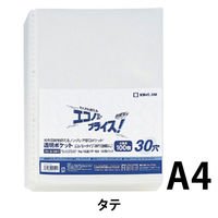 キングジム 透明ポケットエコノミー30穴台紙なし 103EPP-100 1冊