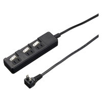 延長コード  電源タップ AC×3個口  スイッチ付 雷ガード付 0、3m ブラック H8KS3303BK YAZAWA 1個
