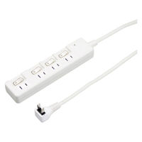 延長コード  電源タップ AC×4個口  スイッチ付 雷ガード付 0、3m ホワイト H8KS4403WH YAZAWA 1個