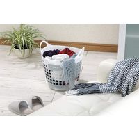 イノマタ化学 コモバスケットM 持ち手付 ナチュラル 4462 1セット(1個×4)