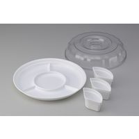 イノマタ化学 ディップパーティーディッシュ（オードブル皿） ホワイト 1073 3個（直送品）