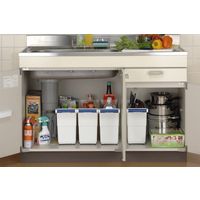 イノマタ化学 シンク下ストッカー ホワイト 1230 1セット(3個)