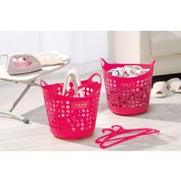 イノマタ化学 コモバスケットM 持ち手付 ローズピンク 4462 4個（直送品）