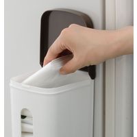 イノマタ化学 レジ袋ストッカー ブラウン 97 4個（直送品）