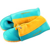 キャプテンスタッグ ジュニアラバーブーツ ソフトタイプ 収納ケース付 JS ブルー UX-2563（直送品）