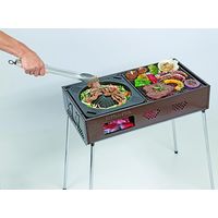 キャプテンスタッグ 鋳物角型ジンギスカン鍋 UG-3039（直送品）