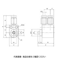 コンバム プッシュイン継手付超小形シリンダ MKYシリーズ MKYーWー10ー5 1セット(2個)（直送品）