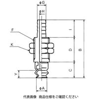 コンバム 継手付固定式金具付パッド PJTKー6ーS 1セット(3個)（直送品）