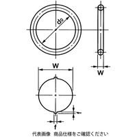 NOK Oリング Pシリーズ(固定用、運動用) ORVMQー70P8ーN 1セット(80個)（直送品）