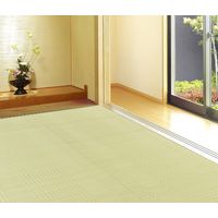 萩原 PP柄上敷 涼風（りょうふう） 江戸間 8帖 幅3520×奥行3520mm 12201280 1枚（直送品）