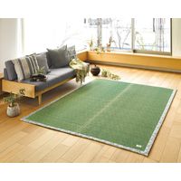 萩原 い草センターラグ（裏貼り） ボタリラグラス 約幅1760×奥行2200mm グリーン 81938601 1枚（直送品）